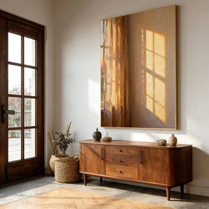 Textured Light Interior Painting | Window Golden Light