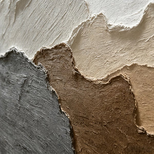 3D Textured Abstract Art | Jagged Mountain Shores