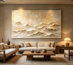 3D Textured Abstract Art | Layered Peaks