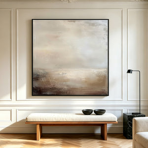 Minimalist Abstract Art | Soft Earth Horizon