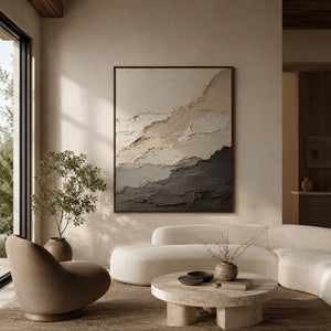 Neutral Earth Tones | Misty Layered Ridges