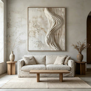 Wabi-Sabi 3D Impasto Texture | Flowing Organic Veins
