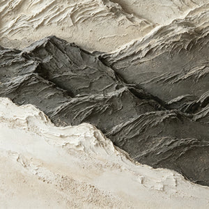 3D Textured Abstract Art | Pale Undulating Strata