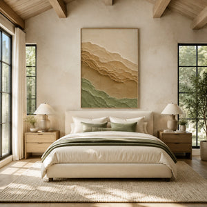 Earthy Wave Terrain｜wabi sabi texture art