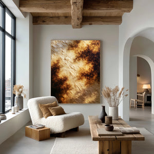 Earthy Textured Haze | Warm Neutral Wall Piece