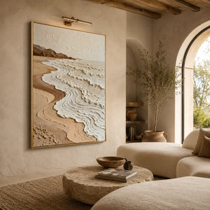 3D Textured Abstract Art | Coastal Tide Shores