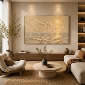 Soft Radiance | Neutral Warm Abstract Wall Piece