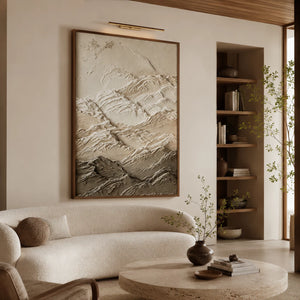 3D Textured Abstract Art | Pale Undulating Strata