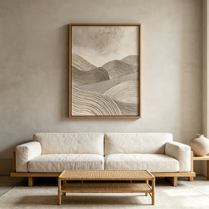 Quiet Dunes and Flowing Lines | Textured Neutral Landscape Wall Art