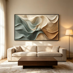3D Textured Abstract Art | Flowing Wave