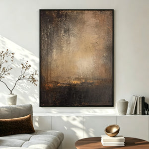 Earth Tone Textured Abstract Painting | Dusk Glow