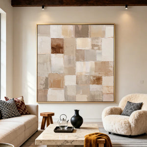 Textured Geometric Art | Woven Neutrals