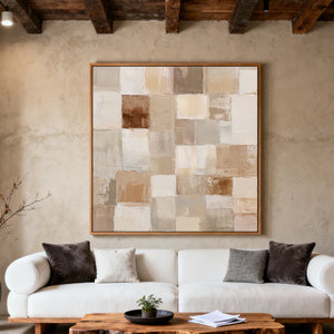 Textured Geometric Art | Woven Neutrals