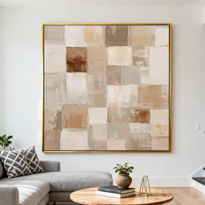 Textured Geometric Art | Woven Neutrals