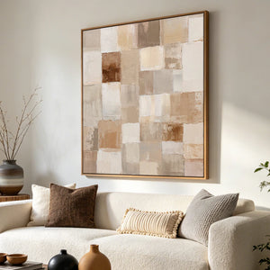 Textured Geometric Art | Woven Neutrals
