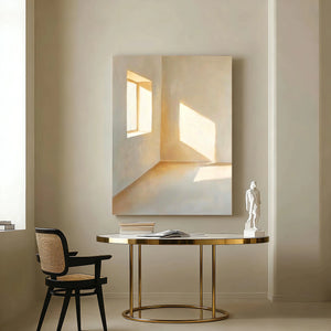 Minimalist Light Art | Soft Sunlit Empty Room