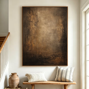 Thick Textured Neutral Abstract Painting | Amber Haze