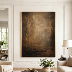 Thick Textured Neutral Abstract Painting | Amber Haze