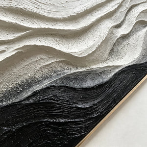 Grey‑Hush Echo | 3D Textured Wall Art