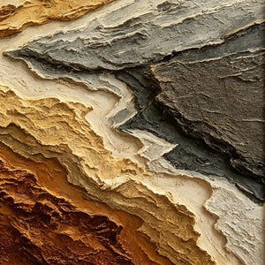 3D Textured Abstract Art | Terrain Color Strata