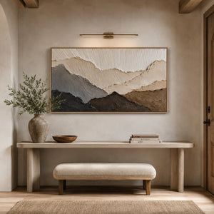 3D Textured Abstract Art | Monochrome Mountain Strata