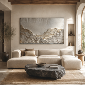 Thick Impasto | Gilded Mountain Ridges