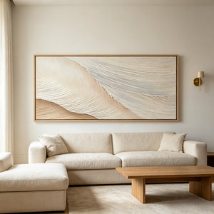 3D Impasto Neutral Texture | Drifting Sand Tides
