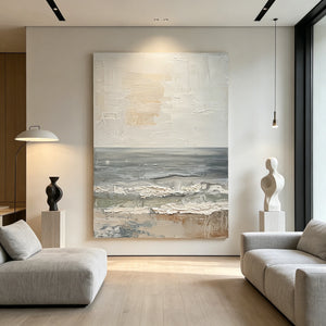 3D Impasto Layer Texture | Coastal Shore Tides