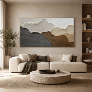 3D Textured Abstract Art | Jagged Mountain Shores