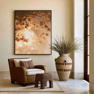 Autumn Maple Glow | Warm Natural Wall Piece