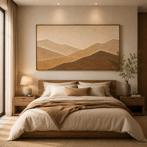 Dune Veil | Warm Earth‑Tone Textured Wall Art