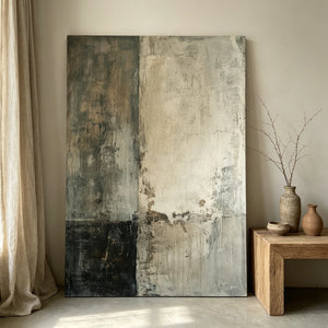 Split Aged Ruin | Wabi‑Sabi Thick Impasto