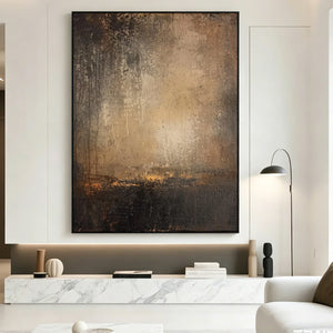 Earth Tone Textured Abstract Painting | Dusk Glow
