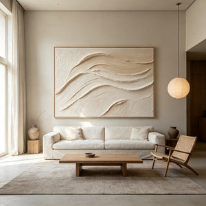 3D Impasto White Textured | Earth Currents