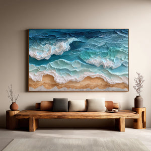 3D Textured Ocean Art | Shoreline Drift