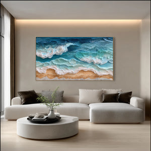 3D Textured Ocean Art | Shoreline Drift