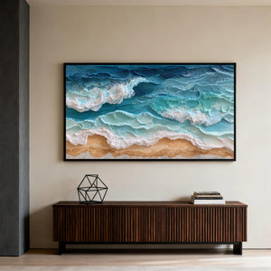 3D Textured Ocean Art | Shoreline Drift