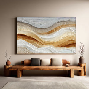 3D Textured Abstract Art | Sandstone Flow