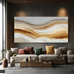 3D Textured Abstract Art | Sandstone Flow
