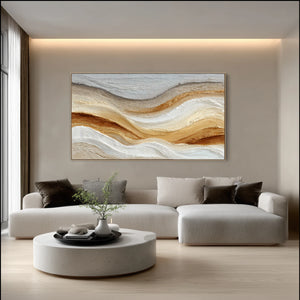 3D Textured Abstract Art | Sandstone Flow