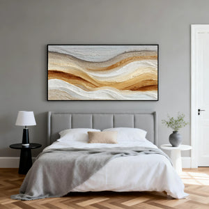 3D Textured Abstract Art | Sandstone Flow