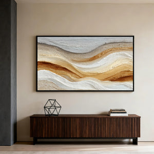 3D Textured Abstract Art | Sandstone Flow