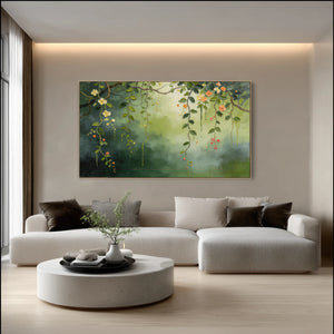 3D Textured Floral Art | Verdant Branches