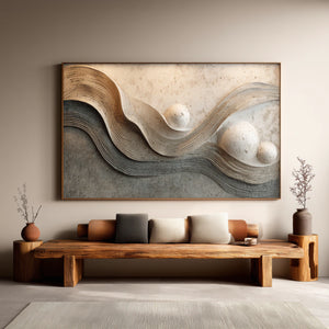 3D Textured Abstract Art | Earthen Orbit