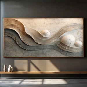 3D Textured Abstract Art | Earthen Orbit