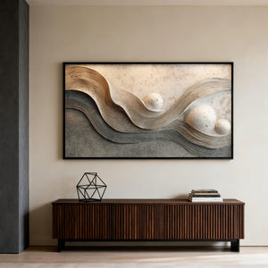 3D Textured Abstract Art | Earthen Orbit