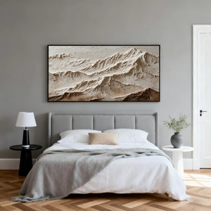 3D Textured Mountain Art | Alpine Relief
