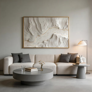 3D Textured Abstract Art | Gilded Flow