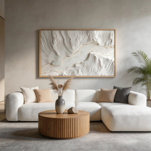 3D Textured Abstract Art | Gilded Flow