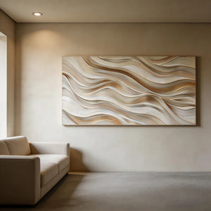 3D Textured Abstract Art | Sandstone Waves